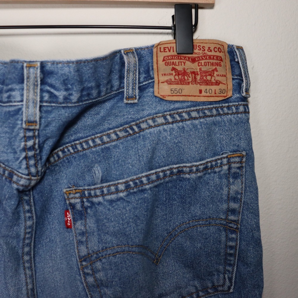Levi's 550 Relaxed Fit Jeans Blue 40x30 - Picture 6 of 8